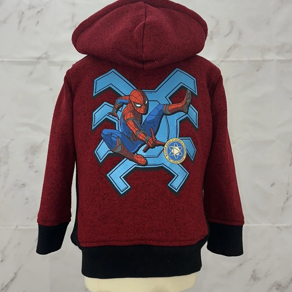 Marvel Spider-Man Lined Hoodie Sherpa hoodie quilted lining size‎ 3t